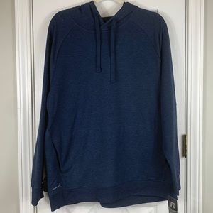 NWT Russell Heather blue pullover hooded sweatshirt size lg(42-44). Training fit